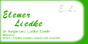 elemer liedke business card